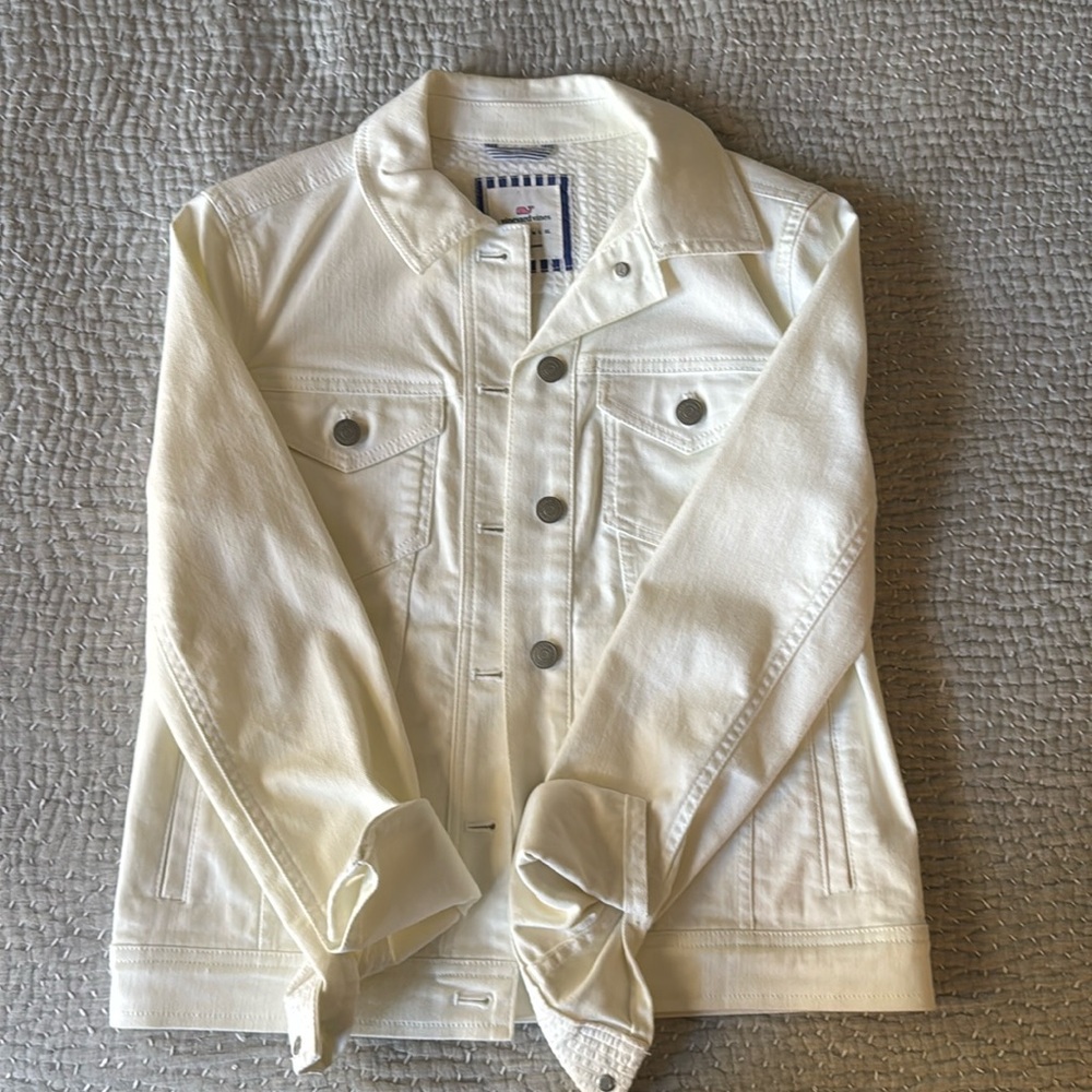 Vineyard Vines white jeans jacket